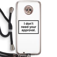 Don't need approval: Motorola Moto G6 Transparant Hoesje met koord