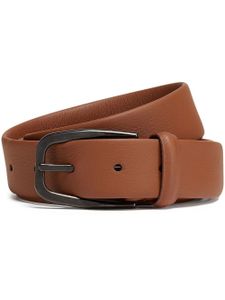 Zegna ceinture en cuir à fini grainé - Marron