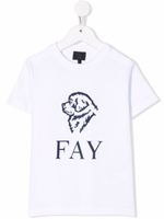 Fay Kids t-shirt à logo imprimé - Blanc