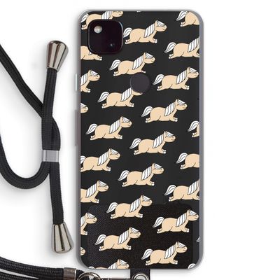 Ponys: Pixel 4a 5G Transparant Hoesje met koord