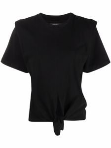 ISABEL MARANT t-shirt crop à fermeture nouée - Noir