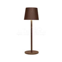 Draadloze Tafellamp Ribbel Brons 27,5cm Draadloze Tafellamp Ribbel Brons 27,5cm