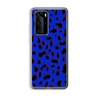 Blue Leopard: Huawei P40 Pro Transparant Hoesje