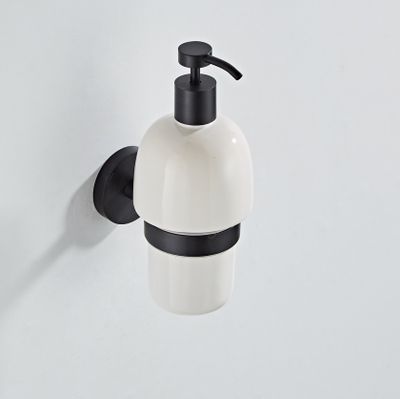 Zeepdispenser SaniClear Nero | Wandmontage | Messing | Rond | Zwart mat