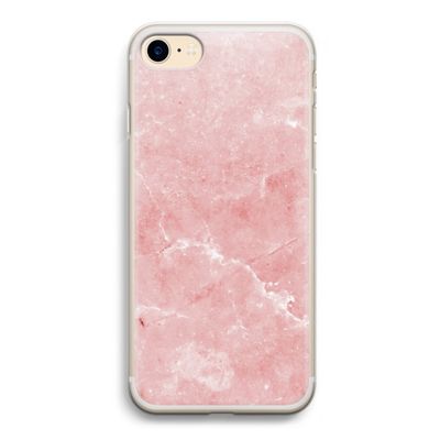 Roze marmer: iPhone 7 Transparant Hoesje