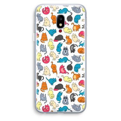 Kleurrijke katten: Samsung Galaxy J3 (2017) Transparant Hoesje