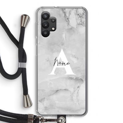 Ivory Marble: Samsung Galaxy A32 5G Transparant Hoesje met koord