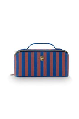 Pip Studio Toilettas Cyrille Medium Streep Blauw