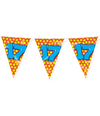 Happy Verjaardag Vlaggenlijn 17 Jaar (10m)