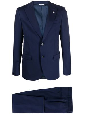 Manuel Ritz costume à veste à simple boutonnage - Bleu