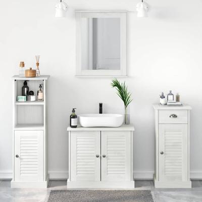 Badkamermeubelset met lade 3 pcs Antiekwit 37 x 34 x 110 cm