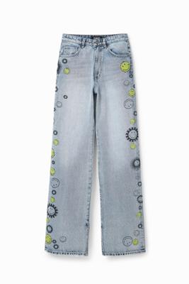 Wide Leg Jeans Smiley® - BLUE - 42