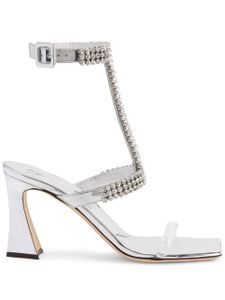 Giuseppe Zanotti sandales à ornements en cristal - Argent