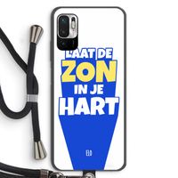 Laat de zon in je hart: Xiaomi Redmi Note 10 5G Transparant Hoesje met koord