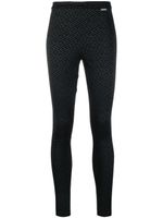 Versace legging La Greca à taille basse - Noir