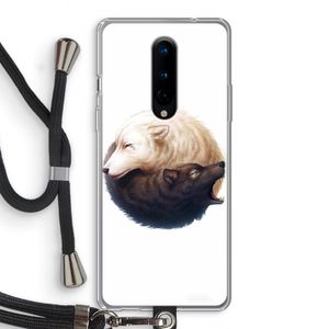 Yin Yang Wolves: OnePlus 8 Transparant Hoesje met koord