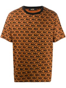 MCM t-shirt à motif monogrammé - Marron