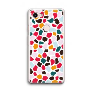 Colored Giraffe: Google Pixel 3 Transparant Hoesje