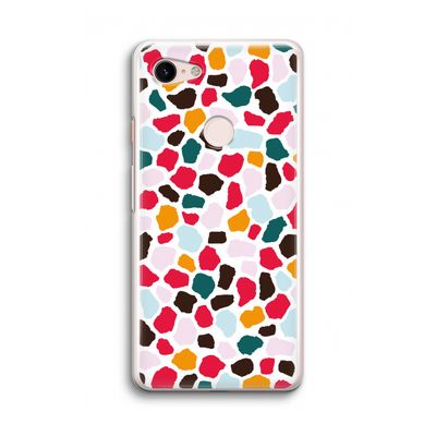 Colored Giraffe: Google Pixel 3 Transparant Hoesje