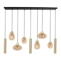 Steinhauer Eettafel hanglampReflexion goud met amberglas - 3797ME