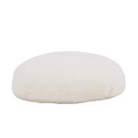 Nest living Knut Ronde Teddystof Poef - Wit - Ø 40 cm