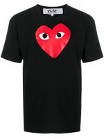 Comme Des Garçons Play t-shirt à imprimé cœur signature - Noir