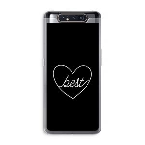 Best heart black: Samsung Galaxy A80 Transparant Hoesje