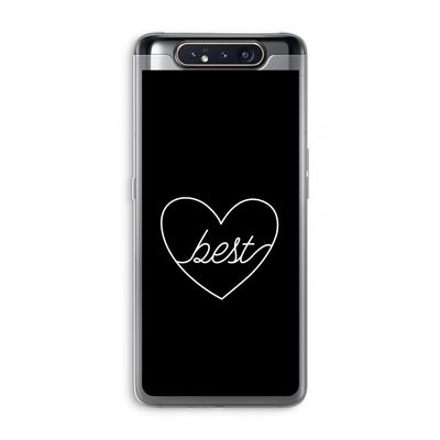 Best heart black: Samsung Galaxy A80 Transparant Hoesje