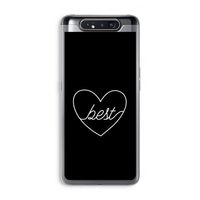 Best heart black: Samsung Galaxy A80 Transparant Hoesje
