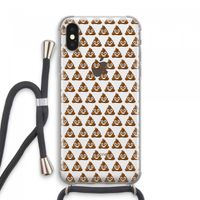 Poop emoji: iPhone XS Max Transparant Hoesje met koord