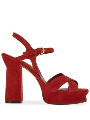 Ferragamo sandales 115 mm à plateforme - Rouge