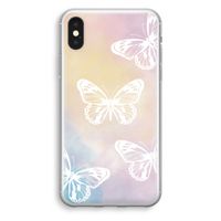 White butterfly: iPhone XS Transparant Hoesje White butterfly: iPhone XS Transparant Hoesje