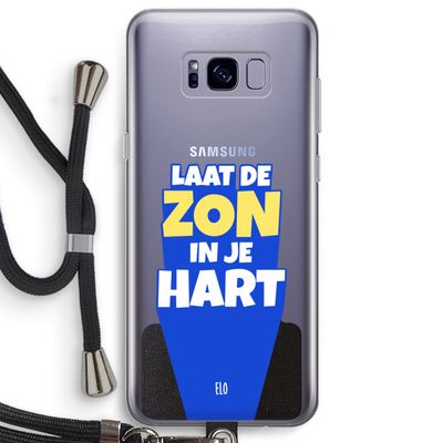 Laat de zon in je hart: Samsung Galaxy S8 Plus Transparant Hoesje met koord