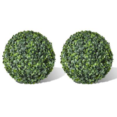 VidaXL Kunstplanten buxusbol 2 st 35 cm