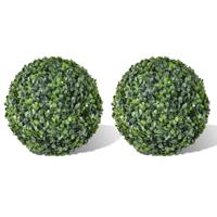 VidaXL Kunstplanten buxusbol 2 st 35 cm