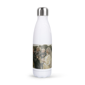 RVS drinkfles bedrukken - 500 m - Wit
