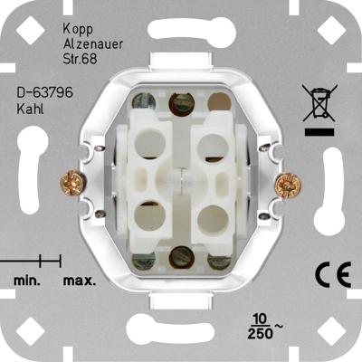 Kopp inbouw jaloezie-drukschakelaar