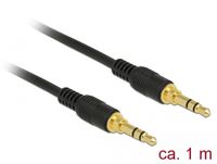 DeLOCK 85547 1m 3.5mm 3.5mm Zwart audio kabel - thumbnail