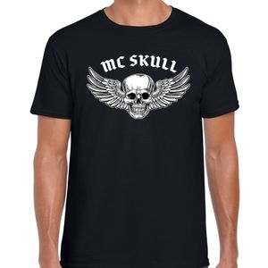 Mc Skull fashion t-shirt rock / punker zwart voor heren