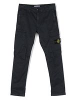 Stone Island Junior pantalon cargo à motif Compass - Bleu - thumbnail