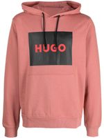 HUGO hoodie en coton à logo imprimé - Rouge