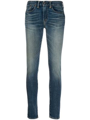 Ralph Lauren RRL jean skinny à effet délavé - Bleu