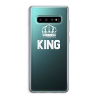 King zwart: Samsung Galaxy S10 Plus Transparant Hoesje