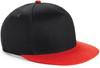 Beechfield CB615 Youth Size Snapback - Black/Bright Red - One Size