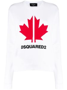 DSQUARED2 sweat Maple Leaf - Blanc