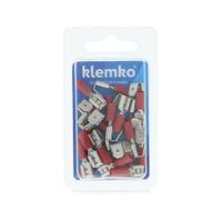 Vlakstekerhuls+tab 6,3mm rood 1.5mm 25 stuks 170120 Klemko