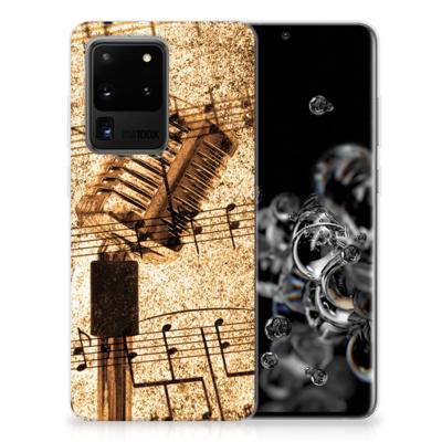 Samsung Galaxy S20 Ultra | Siliconen hoesje | met foto Bladmuziek