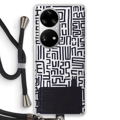 Moroccan Print: Huawei P50 Pro Transparant Hoesje met koord