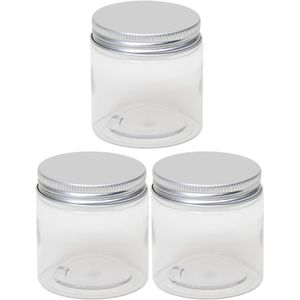 3x Kunststof weckpotten/inmaakpotten 100 ml met schroefdeksel