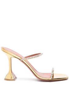 Amina Muaddi mules Gilda Mirror 95 mm en cuir